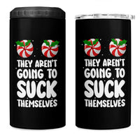 Funny Christmas They Aren't Going To Suck Themself 4 in 1 Can Cooler Tumbler Xmas Adult Humor Couple Matching - Wonder Print Shop