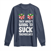 Funny Christmas They Aren't Going To Suck Themself Long Sleeve Shirt Xmas Adult Humor Couple Matching - Wonder Print Shop