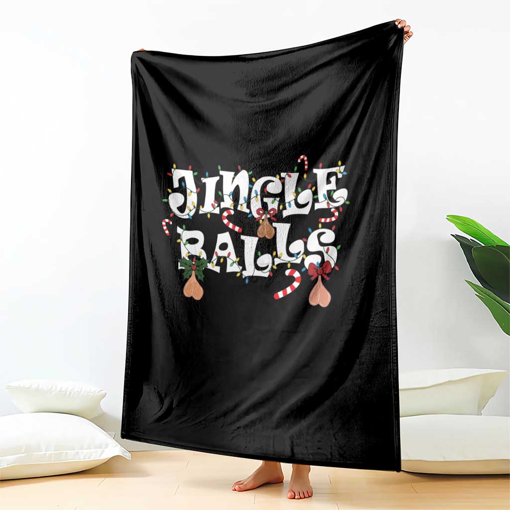 Funny Naughty Christmas Jingle Balls Throw Blanket Santa Xmas Jingle Bells Adult Joke - Wonder Print Shop