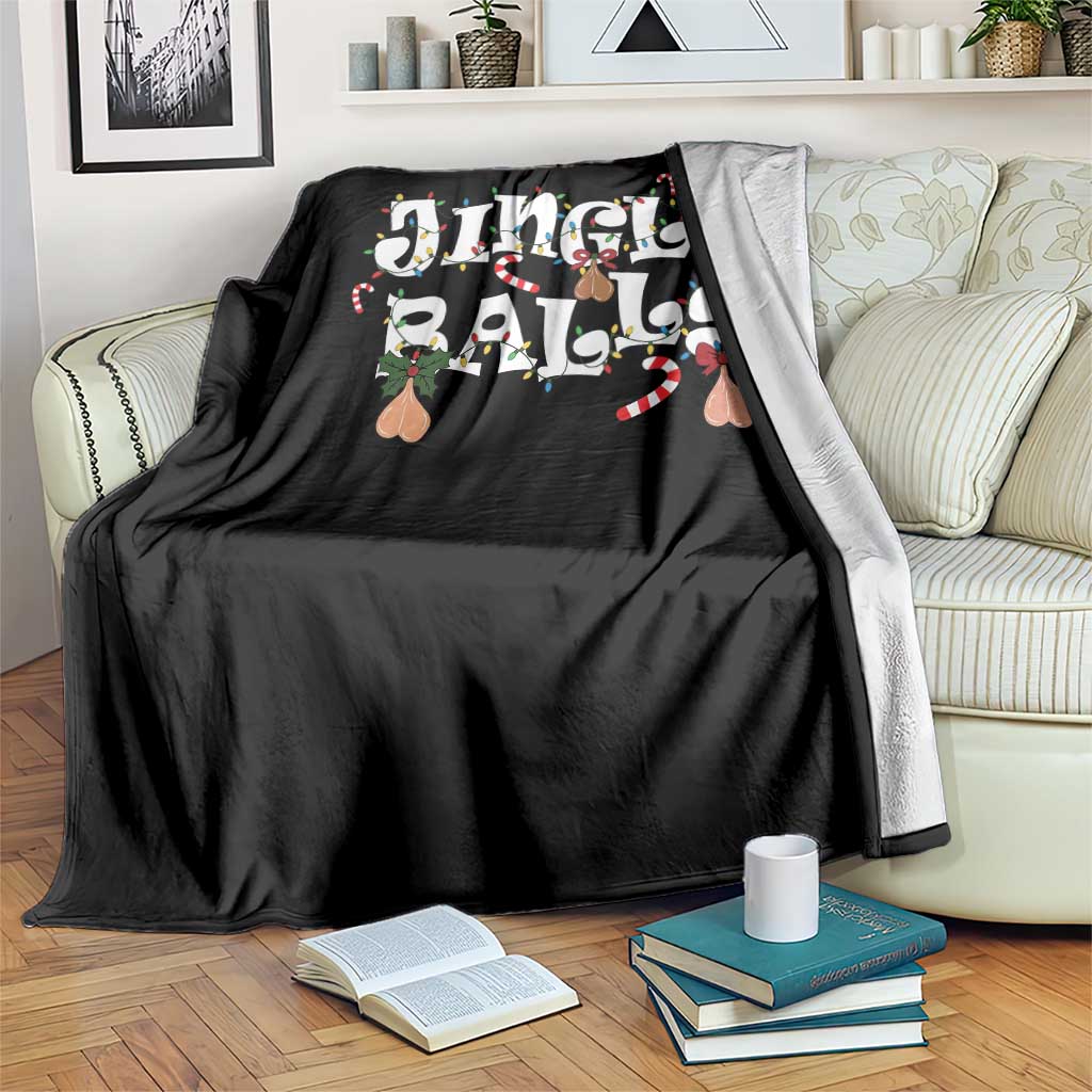 Funny Naughty Christmas Jingle Balls Throw Blanket Santa Xmas Jingle Bells Adult Joke - Wonder Print Shop