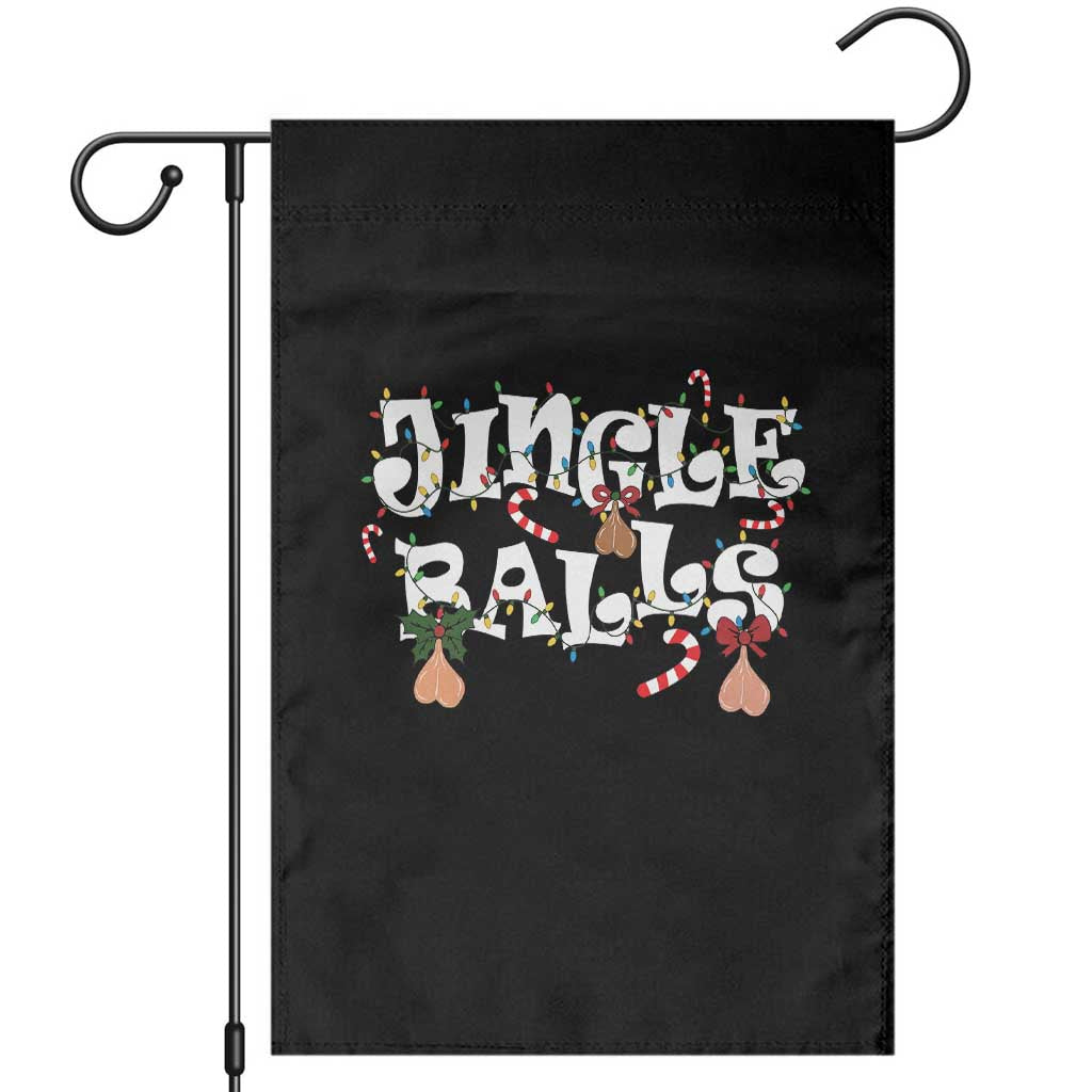 Funny Naughty Christmas Jingle Balls Garden Flag Santa Xmas Jingle Bells Adult Joke - Wonder Print Shop