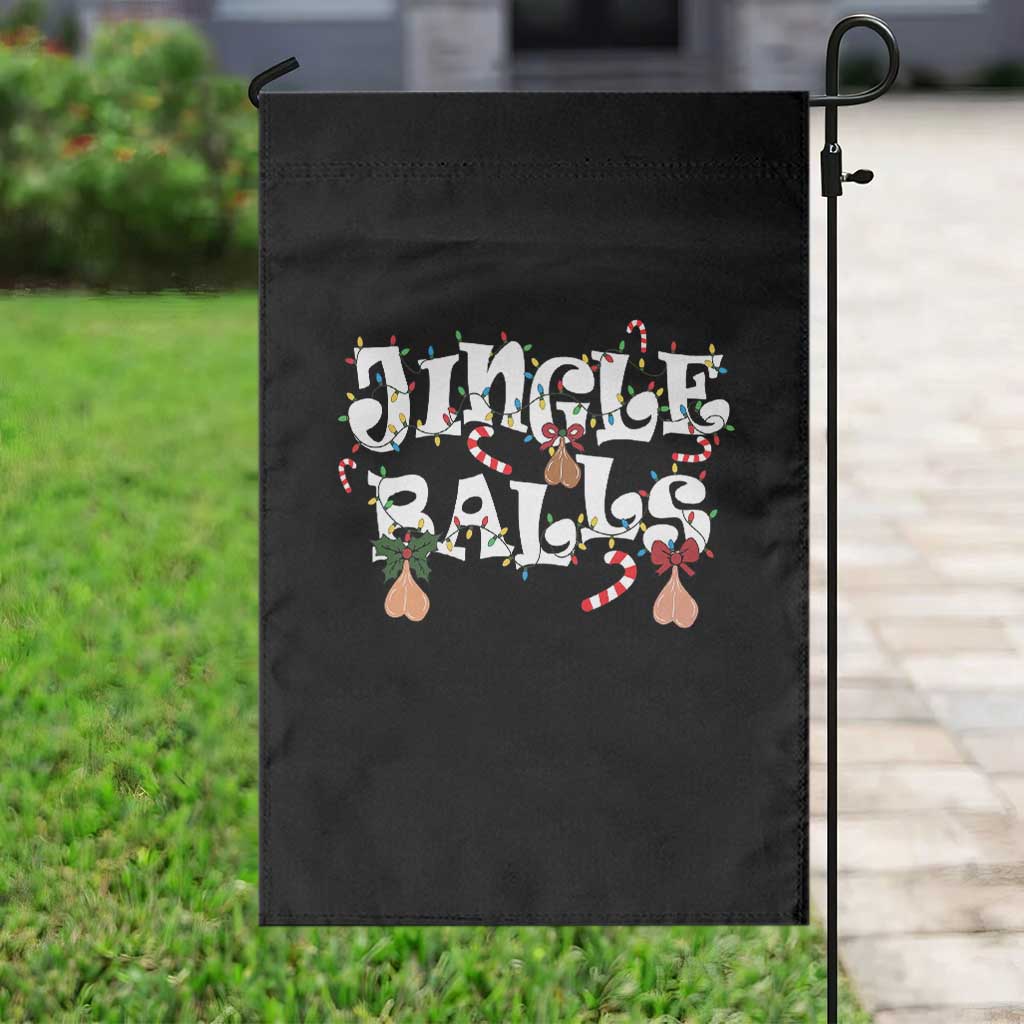 Funny Naughty Christmas Jingle Balls Garden Flag Santa Xmas Jingle Bells Adult Joke - Wonder Print Shop