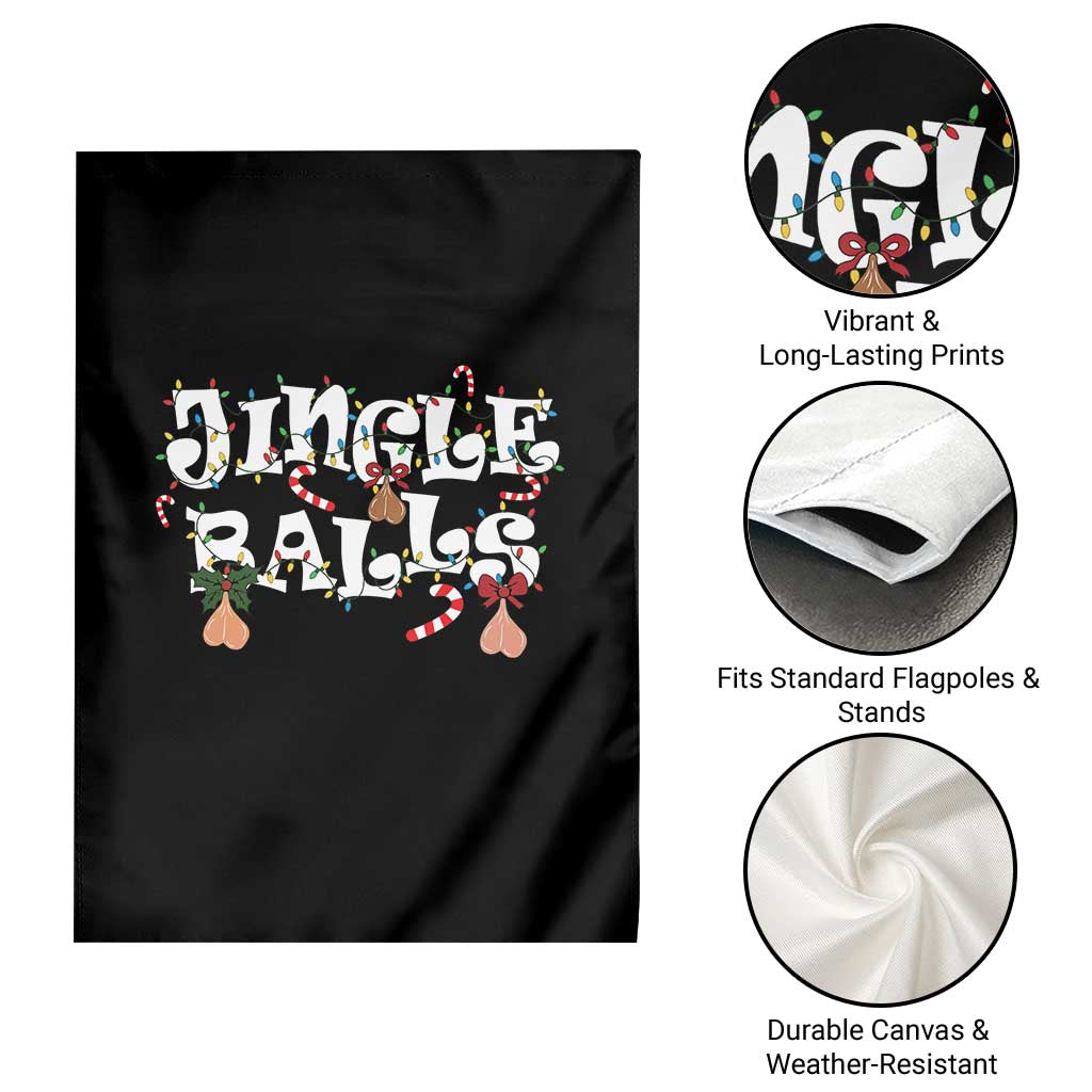 Funny Naughty Christmas Jingle Balls Garden Flag Santa Xmas Jingle Bells Adult Joke - Wonder Print Shop