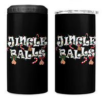 Funny Naughty Christmas Jingle Balls 4 in 1 Can Cooler Tumbler Santa Xmas Jingle Bells Adult Joke - Wonder Print Shop