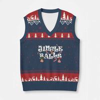 Funny Naughty Xmas Jingle Balls V-Neck Knit Sweater Vest Santa Xmas Jingle Bells Adult Joke - Wonder Print Shop