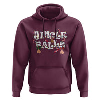 Funny Naughty Christmas Jingle Balls Hoodie Santa Xmas Jingle Bells Adult Joke - Wonder Print Shop