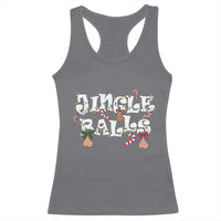 Funny Naughty Christmas Jingle Balls Racerback Tank Top Santa Xmas Jingle Bells Adult Joke - Wonder Print Shop
