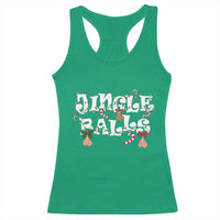 Funny Naughty Christmas Jingle Balls Racerback Tank Top Santa Xmas Jingle Bells Adult Joke - Wonder Print Shop