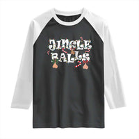 Funny Naughty Christmas Jingle Balls Raglan Shirt Santa Xmas Jingle Bells Adult Joke - Wonder Print Shop