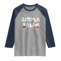 Funny Naughty Christmas Jingle Balls Raglan Shirt Santa Xmas Jingle Bells Adult Joke - Wonder Print Shop