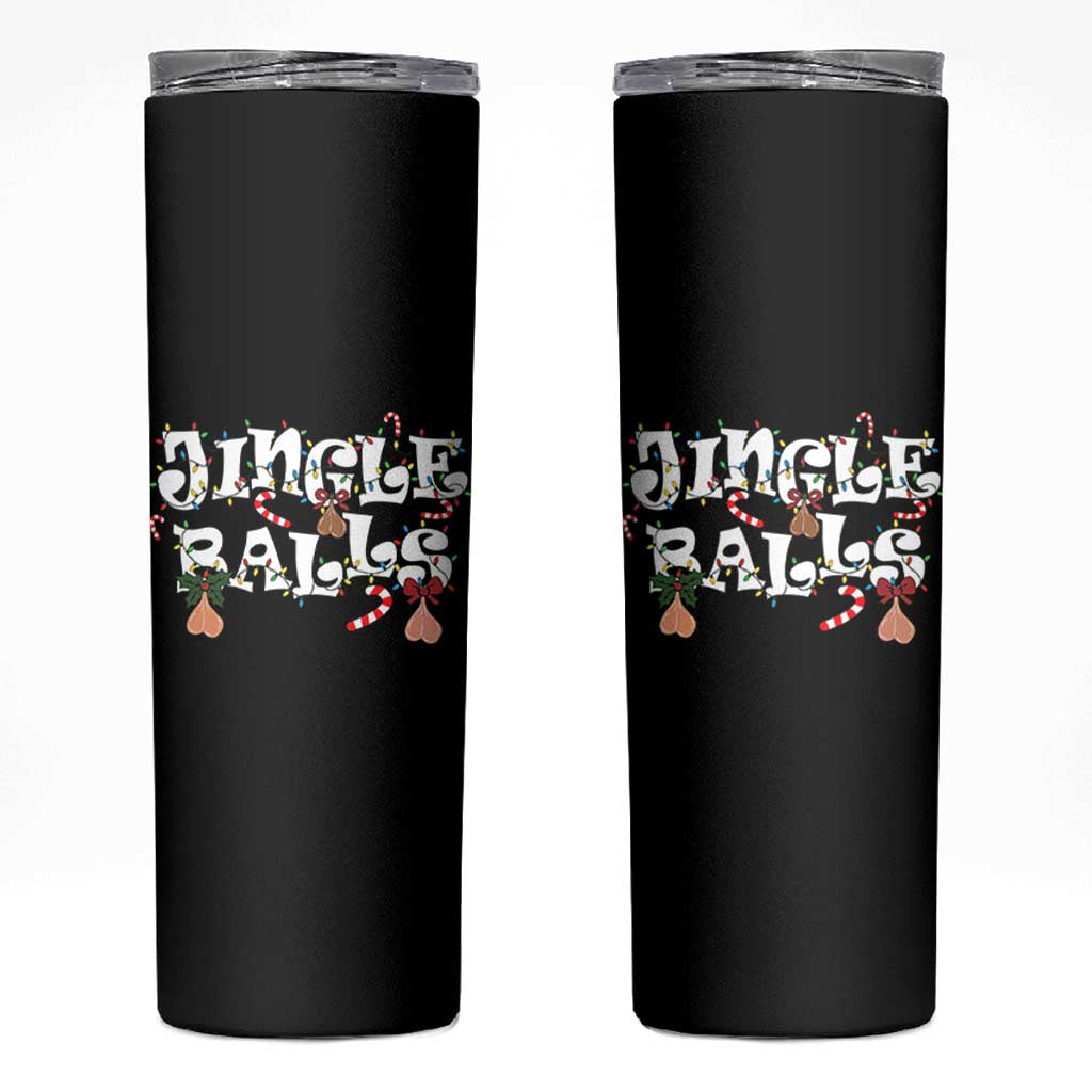 Funny Naughty Christmas Jingle Balls Skinny Tumbler Santa Xmas Jingle Bells Adult Joke - Wonder Print Shop
