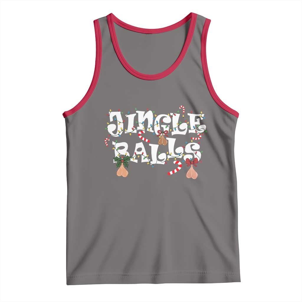 Funny Naughty Christmas Jingle Balls Tank Top Santa Xmas Jingle Bells Adult Joke - Wonder Print Shop
