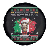 Funny Italian Christmas Donkey Spare Tire Cover Funny Domick The Donkey Holiday Italy Flag - Wonder Print Shop