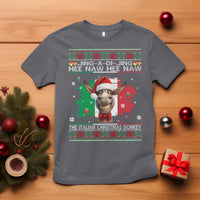 Funny Italian Christmas Donkey T Shirt Funny Domick The Donkey Holiday Italy Flag - Wonder Print Shop