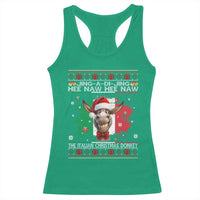 Funny Italian Christmas Donkey Racerback Tank Top Funny Domick The Donkey Holiday Italy Flag - Wonder Print Shop