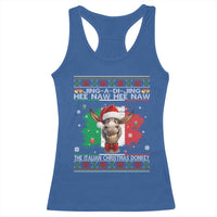 Funny Italian Christmas Donkey Racerback Tank Top Funny Domick The Donkey Holiday Italy Flag - Wonder Print Shop