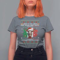 Funny Italian Christmas Donkey T Shirt For Women Funny Domick The Donkey Holiday Italy Flag - Wonder Print Shop