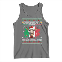 Funny Italian Christmas Donkey Tank Top Funny Domick The Donkey Holiday Italy Flag - Wonder Print Shop