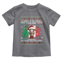 Funny Italian Christmas Donkey Toddler T Shirt Funny Domick The Donkey Holiday Italy Flag - Wonder Print Shop