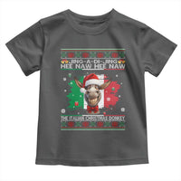 Funny Italian Christmas Donkey Toddler T Shirt Funny Domick The Donkey Holiday Italy Flag - Wonder Print Shop