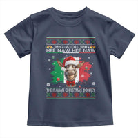 Funny Italian Christmas Donkey Toddler T Shirt Funny Domick The Donkey Holiday Italy Flag - Wonder Print Shop