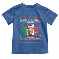Funny Italian Christmas Donkey Toddler T Shirt Funny Domick The Donkey Holiday Italy Flag - Wonder Print Shop
