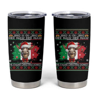 Funny Italian Christmas Donkey Tumbler Cup Funny Domick The Donkey Holiday Italy Flag - Wonder Print Shop