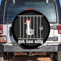 Funny Got Too Silly Christmas Spare Tire Cover Santa Goose Pun Humor Animal Lovers - Wonder Print Shop