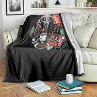 Funny Ghost Christmas Face Throw Blanket Whats Your Favorite Christmas Movie Spooky Xmas - Wonder Print Shop