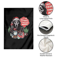 Funny Ghost Christmas Face Garden Flag Whats Your Favorite Christmas Movie Spooky Xmas - Wonder Print Shop