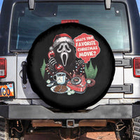 Funny Ghost Christmas Face Spare Tire Cover Whats Your Favorite Christmas Movie Spooky Xmas - Wonder Print Shop
