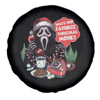 Funny Ghost Christmas Face Spare Tire Cover Whats Your Favorite Christmas Movie Spooky Xmas - Wonder Print Shop