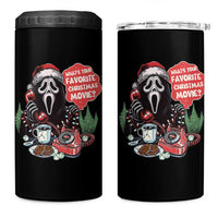 Funny Ghost Christmas Face 4 in 1 Can Cooler Tumbler Whats Your Favorite Christmas Movie Spooky Xmas - Wonder Print Shop