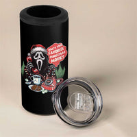 Funny Ghost Christmas Face 4 in 1 Can Cooler Tumbler Whats Your Favorite Christmas Movie Spooky Xmas - Wonder Print Shop