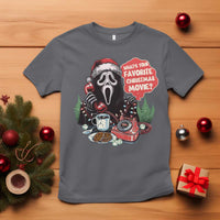 Funny Ghost Christmas Face T Shirt Whats Your Favorite Christmas Movie Spooky Xmas - Wonder Print Shop