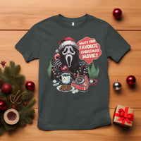 Funny Ghost Christmas Face T Shirt Whats Your Favorite Christmas Movie Spooky Xmas - Wonder Print Shop