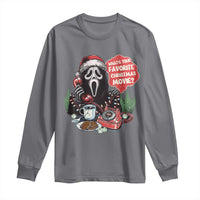 Funny Ghost Christmas Face Long Sleeve Shirt Whats Your Favorite Christmas Movie Spooky Xmas - Wonder Print Shop