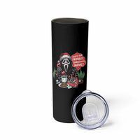Funny Ghost Christmas Face Skinny Tumbler Whats Your Favorite Christmas Movie Spooky Xmas - Wonder Print Shop