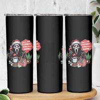 Funny Ghost Christmas Face Skinny Tumbler Whats Your Favorite Christmas Movie Spooky Xmas - Wonder Print Shop