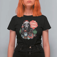 Funny Ghost Christmas Face T Shirt For Women Whats Your Favorite Christmas Movie Spooky Xmas - Wonder Print Shop