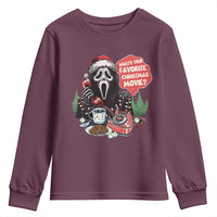 Funny Ghost Christmas Face Youth Sweatshirt Whats Your Favorite Christmas Movie Spooky Xmas - Wonder Print Shop
