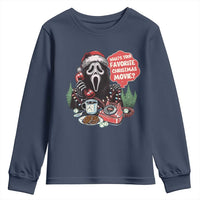 Funny Ghost Christmas Face Youth Sweatshirt Whats Your Favorite Christmas Movie Spooky Xmas - Wonder Print Shop