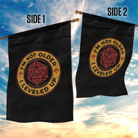 Funny RPG Gamer I Am Not Older I Leveled Up Garden Flag Vintage D20 Tabletop - Wonder Print Shop