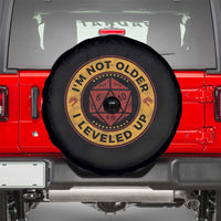 Funny RPG Gamer I Am Not Older I Leveled Up Spare Tire Cover Vintage D20 Tabletop - Wonder Print Shop