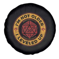 Funny RPG Gamer I Am Not Older I Leveled Up Spare Tire Cover Vintage D20 Tabletop - Wonder Print Shop