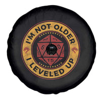 Funny RPG Gamer I Am Not Older I Leveled Up Spare Tire Cover Vintage D20 Tabletop - Wonder Print Shop