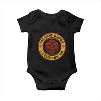 Funny RPG Gamer I Am Not Older I Leveled Up Baby Onesie Vintage D20 Tabletop - Wonder Print Shop