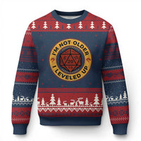 Funny RPG Gamer I Am Not Older I Leveled Up Ugly Christmas Sweater Vintage D20 Tabletop - Wonder Print Shop