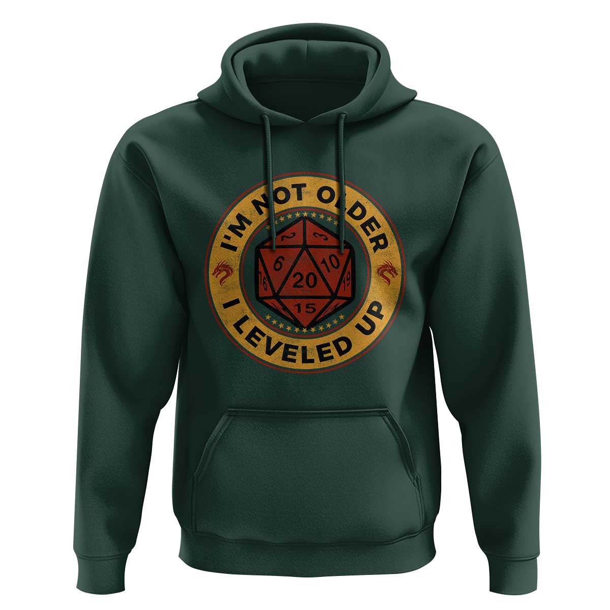Funny RPG Gamer I Am Not Older I Leveled Up Hoodie Vintage D20 Tabletop - Wonder Print Shop