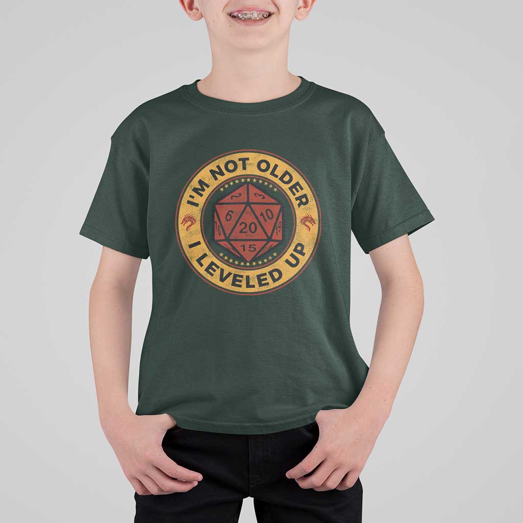 Funny RPG Gamer I Am Not Older I Leveled Up T Shirt For Kid Vintage D20 Tabletop - Wonder Print Shop